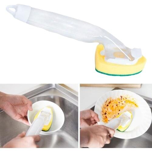 Dishwashing Wand Sponge Brush Long Handle for Cleaning Bowls, Pots, Pans, Sink