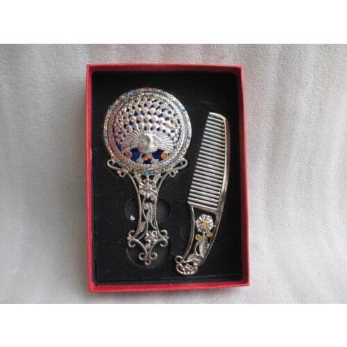 Chinese ancient Tibet copper.The bead comb mirror/2