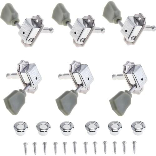 6pcs/lot Retro Acoustic Electric Guitar Tuning Pegs 3R+3L Semi-closed Machine Heads Tuner Great for Gibson Guitar