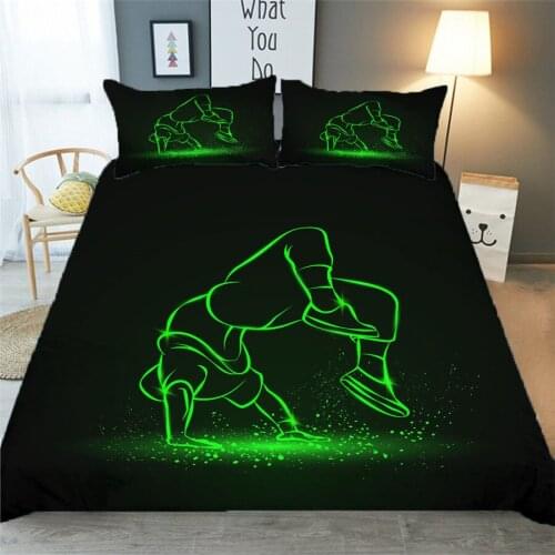 Bedding Set 3D Printed Duvet Cover Bed Set Street Dance Style Home Textiles for Adults Bedclothes with Pillowcase #JW01