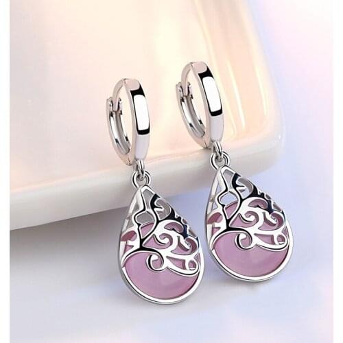 Cute Moonlight Opal Tears Totem Drop Earrings for Women Jewelry Gift Pendientes Oorbellen Boucle D'oreille Femme