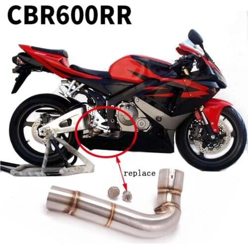 Motorcycle Exhaust For Honda CBR600RR F5 2005 - 2018 CBR 600RR Escape Muffler Modified Middle Tube Link Pipe Eliminator Enhanced
