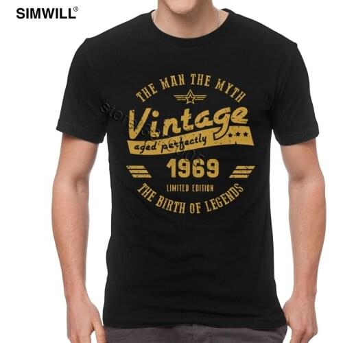 Retro The Birth Of Legend 1969 Tees Novelty Summer Vintage Cotton T-Shirts Men Short Sleeve O-neck Birthday Gift Idea T Shirt