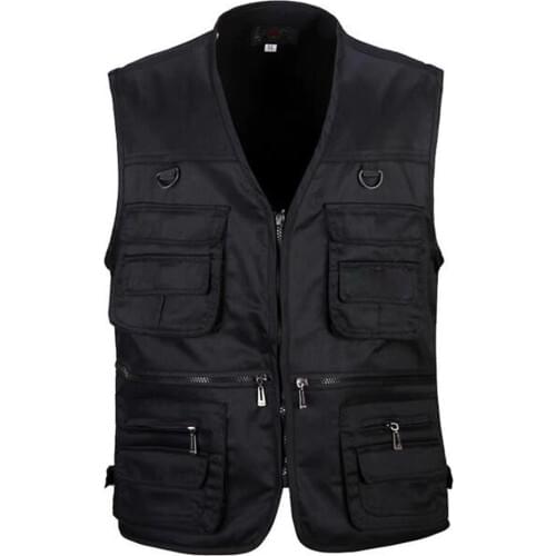 Mens Outdoor Multi-Pocket Vest Travel Fly Fishing Photography Quick-Dry Jac