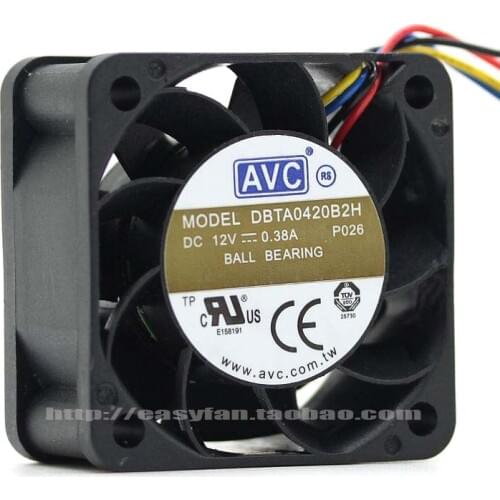 NEW AVC DBTA0420B2H-P026 12V 0.38A 4cm 4PIN cooling fan