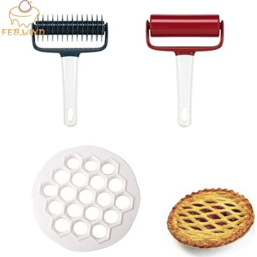 Plastic Mini Pie Making Tools Pie Lattice Pastry Cutter Lattice/Smooth Roller Ravioli Mold Russian Pelmeni Dumpling Molds 118