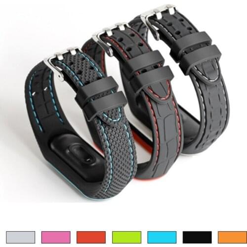 Bracelet For Xiaomi Mi Band 3 4 Sport Band Watch Silicone Wrist Strap For Xiaomi Mi Band 3 4 Bracelet Mi Band 4 3 Band