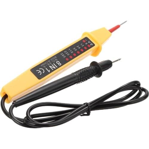 8-In-1 Voltage Tester Pen DC AC Voltage Detector With Voltage And Polarity Indication For Electrical Instrument Voltmeter