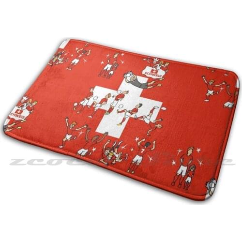 Switzerland 2014 Mat Doorway Non-Slip Soft Water Uptake Carpet Switzerland Der Schweiz Suiza Suisse Football Fussball Fan Case