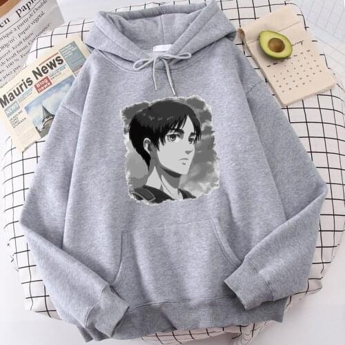 Eren Yeager Hoodies Attack On Titan Anime Mens Hoodie Fashion Brand Korean Man Punk Sweatshirts Loose Rock Pullover For Men