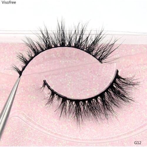 Visofree 3D Mink Eyelashes 100% Cruelty Free Mink lashes Handmade Natural Fluffy Eyelashes Reusable Make Up Lash Black Band Lash