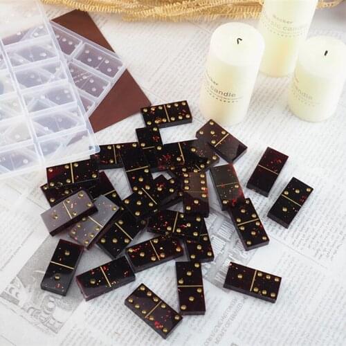 1 set Handmade Resin Domino Silicone Mold Jewelry Accessories Making Epoxy Craft