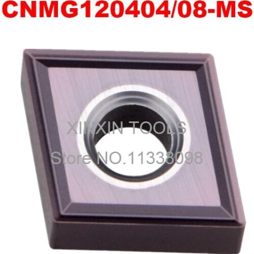 10pcs CNMG120404-MS/CNMG120408-MS Turning Tool CNC Cutter Stainless Steel Processing Tungsten Carbide Inserts