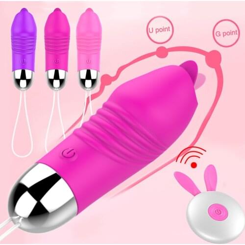 12 Speeds Remote control vaginal ball G-Spot Vibrating egg Strong Vibration tongue licking female masturbator Sex Toys for Women
