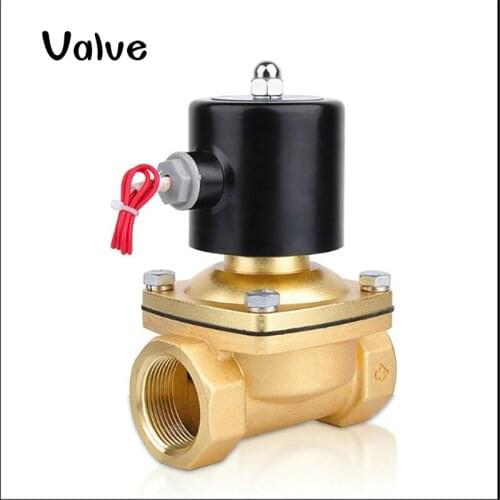 2 way brass Electric Solenoid Valve 1/4" 3/8" 1/2" 3/4" 1" 1-1/4" AC220V DC12V 24V normally closed Solen