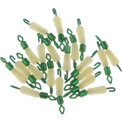 20pcs Fishing Hook and Line Connectors Swivels Fast Sub-line Clip Ring Fishing Accessories 14/15/17mm