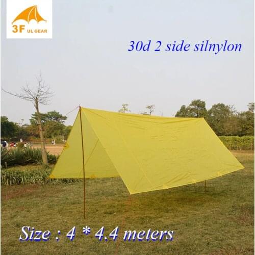 30d 2 side silnylon 4*4.4 meteres high quality tarp fit for Korea national forest outdoor tent