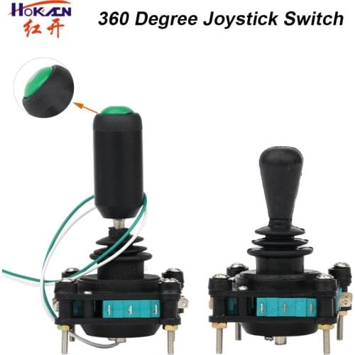 360 Degree Joystick Switch with Push Button Switch Momentary 2/4 position 4NO4NC SCV4-YQ-05R2G Cross Monolever Switch