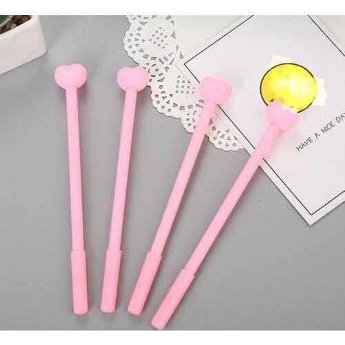 40 pcs Creative Girl Love Neutral Pen Lovely Cartoon Study Stationery Fresh Water Office Signature Pen Kawaii School Supplies