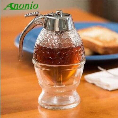 200ml Honey Syrup Dispenser Acrylic Vintage Honeycomb Bottle Honey Squeeze Storage Kitchen Honey Container Big Capacity S081C