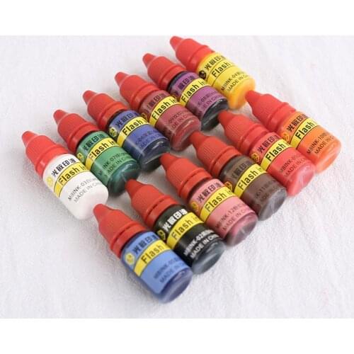 1pc Colourful Photosensitive Ink Dye Refill Ink Stamp DIY Diary Silicone Making Stamp Supplies Scrapbooking Planner Card N7X8