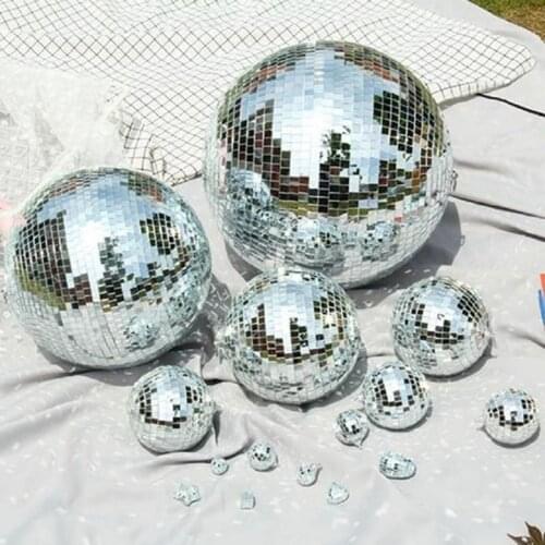 Bar Decorative Pendant Mirror Ball Reflective Light Creative Home Party Wedding Decorate Holiday Props Christmas Ball Ornaments