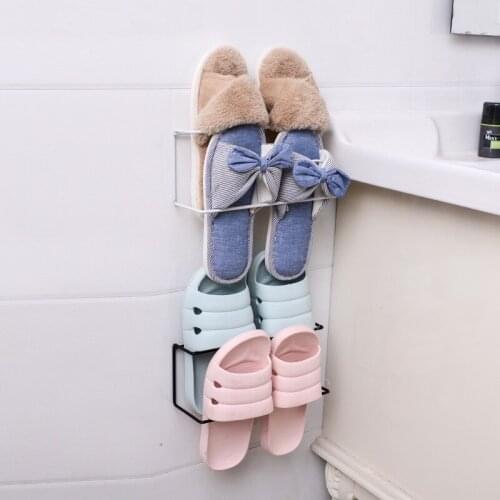 Double-layer Shoes Shelf Wall-Mounted Shoe Storage Rack Household Multi-Storey Provincial Space Accommodation Shoe Rack Storage