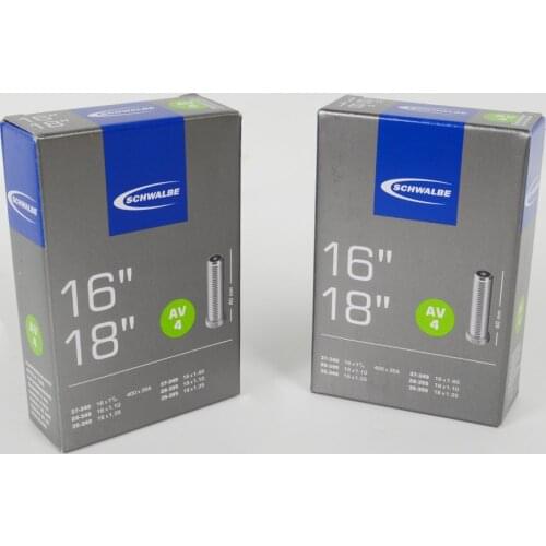 Schwalbe 16"/18" Bike Inner Tube 16x1 3/8 -18x1 1/8 AV4/SV4 for Brompton 3sixty Bike