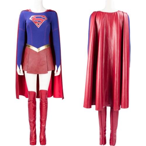 Supergirl Kara Zor-E / Kent Dress Cosplay Costume Outfit Uniform Battle Suit Halloween Carnival Cosplay Costumes