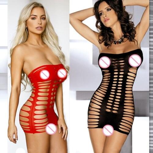 Slips women intimates hot sexy lingerie black mesh dress nightgown sleepwear underwear full slips