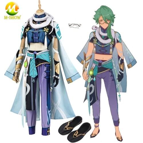 Genshin Impact Baizhu Cosplay Costume Game Suit Baizhu Outfit Full Set Halloween Party Uniforms for Adult Any Size