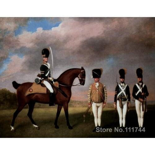 Horse art Soldiers Of The 10th Dragoon Regiment George Stubbs painting High quality Hand painted