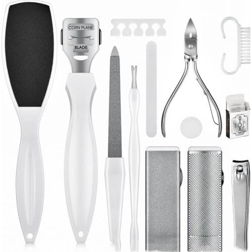 Multifunctional 22pcs/Set Manicure Nail Clippers Set Stainless Steel Pedicure Knife Kit Exfoliating Callus Nail Cutter for Gift