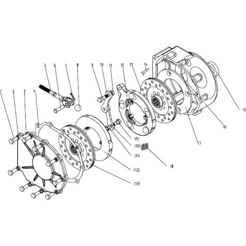 Set of brake discs for Jinma JM304 JM354 tractor, one tractor use, part number