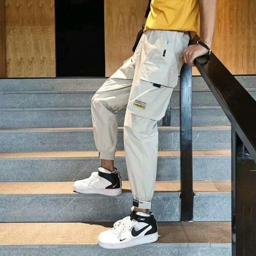 New 2021 Mens Fashion Personality Slim Elasticity Haran Pants Multi Pocket Haran Pants Tootsies Singer Costumes
