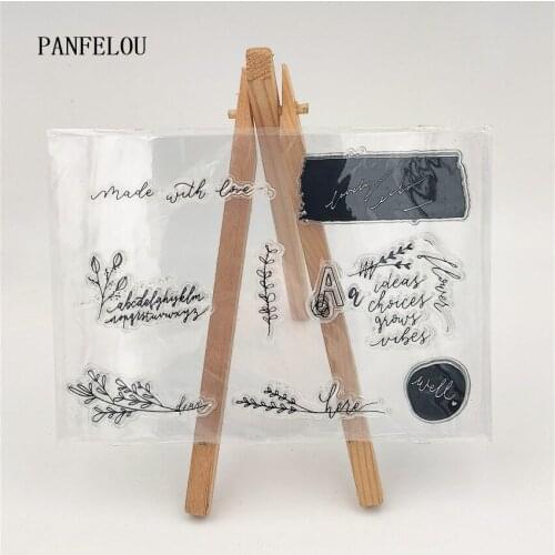 PANFELOU 11*16cm Wheat words Transparent Silicone Rubber Clear Stamps Scrapbooking/DIY Easter New Year wedding cards