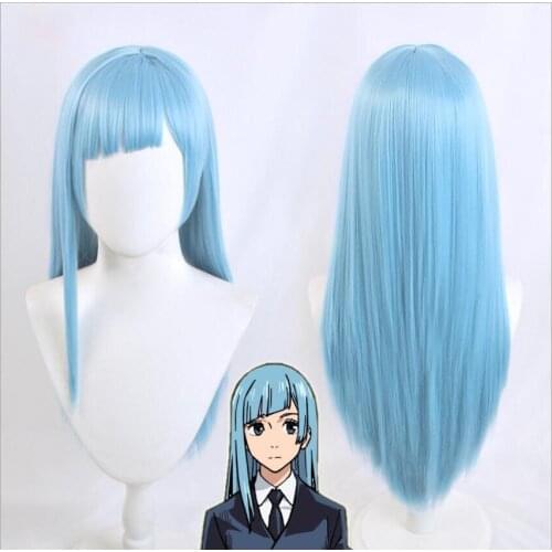 Kasumi Miwa Cosplay Jujutsu Kaisen Cosplay Wig 70cm Christmas Blue Wig Cosplay Anime Cosplay Wigs Heat Resistant Synthetic Wigs