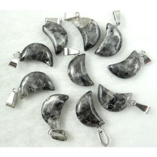 Natural stone Quartz Crystal tiger eye Opal labradorite lapis moon Pendant for diy Jewelry making necklace Accessories24PCS