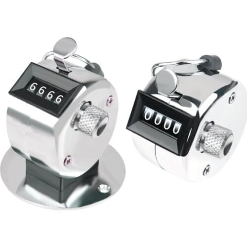 Portable 4 Digit Number Handheld Tally Counter Mini Mechanical Digital Manual Counting Hand Click Golf Clicker
