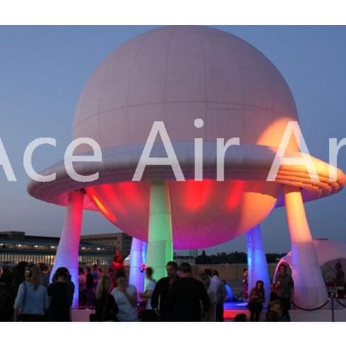 Advertising Giant UFO Event Decoration ,Inflatable LED stand UFO bulb /Inflatable Large UFO for sale
