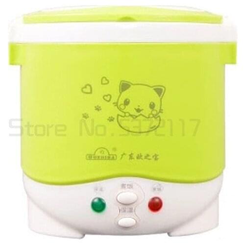 1L Rice Cooker Used in House 220v or Car 12v to 24v Enough for Two Persons with English Instructions