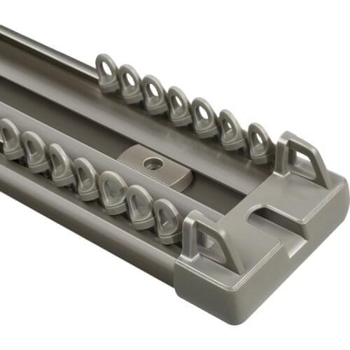 Luxurious Thick Unique Double Rails Design Straight Curtain Track Side Ceiling Installation Nano Silence Curtain Rod Accessories