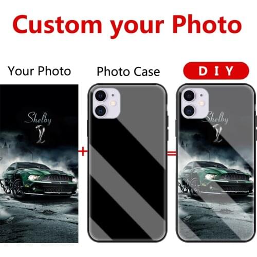 Custom DIY Glass Phone Case For iPhone 11 XR 7 For Samsung A51 A50 S20 For Redmi Note 9S 8 For Huawei P30 P40 For Oneplu Nord 8