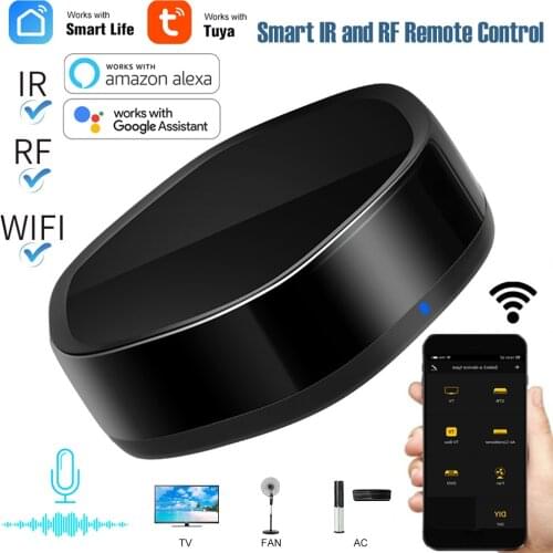 Smart IR and RF Remote Control for Smart Home WiFi IR Blaster Support APP Control, Alexa, Google Assistant