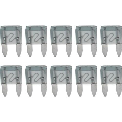 X Autohaux 10 Pcs Vehicle Car Mini Size Blade Type Fuse Gray 32V 2A