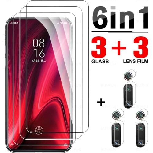6-in-1 Cover Tempered Glass For Xiaomi Redmi K20 K20 Pro Screen Protector For Xiaomi Redmi Note 4 5 Go Note 9T 5G S2 Camera Lens