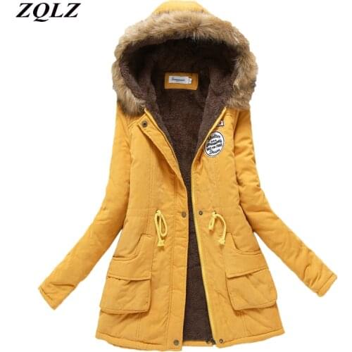 ZQLZ Winter Coat Women 2020 New Plus Size 3XL Hooded Long Parka Mujer Casual Cotton Overcoat Slim Black Thick Warm Coat Female