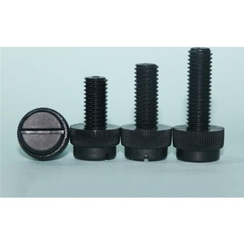 20pcs M6 PA66 nylon Slotted knurled hand screw one word handle knob plastic insulation environmental bolt 6mm-60mm length