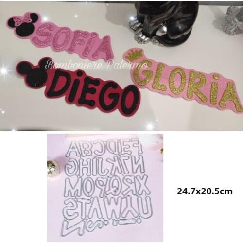 26 letters Metal Cutting Dies for DIY Scrapbooking Album Paper Cards Decorative Crafts Embossing Die Cuts