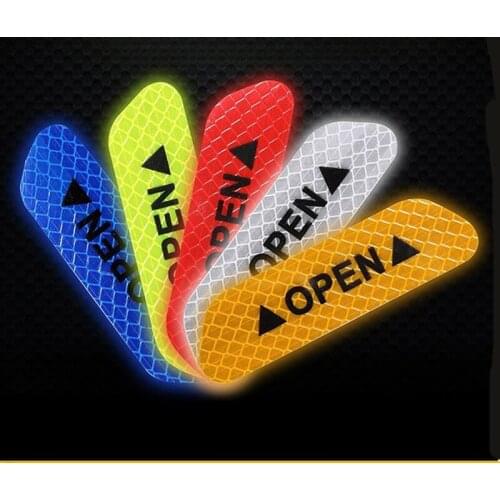 4pcs car door sticker decal warning reflective sticker for Suzuki SX4 SWIFT Alto Liane Grand Vitara Jimny SCross